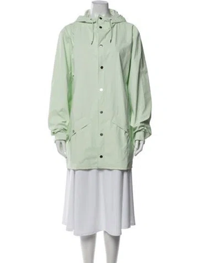 Pre-owned Rains Performance Coat In Green