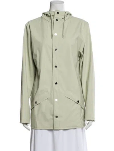 Pre-owned Rains Performance Coat In Green