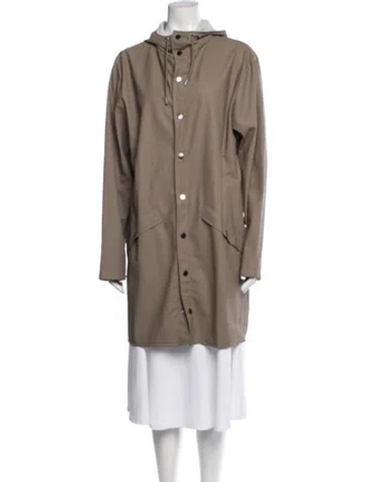 Pre-owned Rains Performance Coat In Neutral