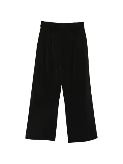 Rains Pleated Wide-leg Trousers In Black
