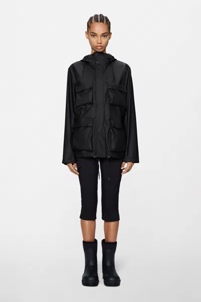 Rains Pocket Jacket In Black