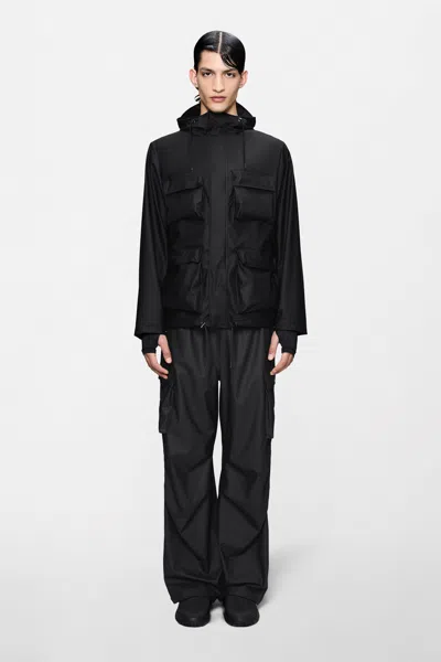 Rains Pocket Jacket In Black