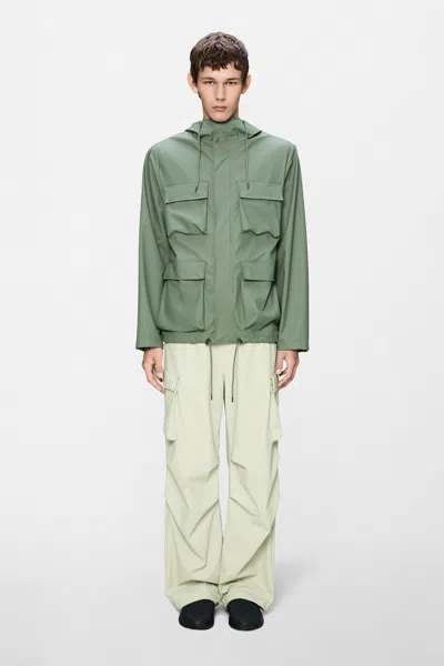 Rains Pocket Jacket In Green