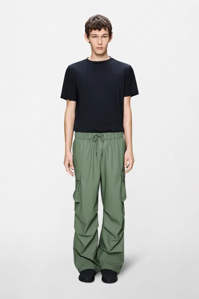 Rains Pocket Rain Pants Wide In Green