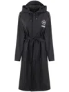 Rains Printed Belted Raincoat In Black