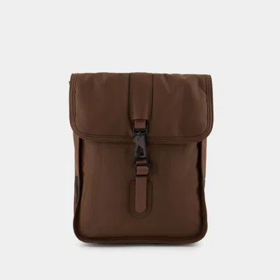 Rains Puffed Micro W3 Backpack -  - Synthetic - Frame In Brown