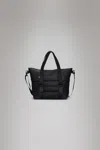 Rains Puffer Mix Tote Bag Mini In Black