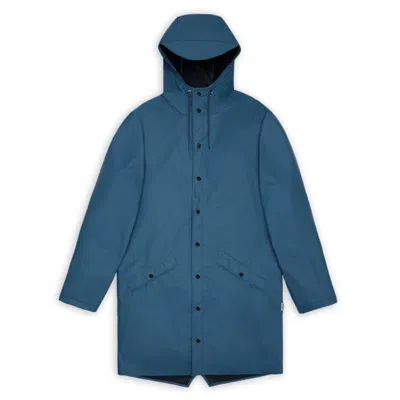 Rains Pulse Lightweight Waterproof Long Jacket In Blue