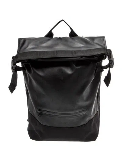 Pre-owned Rains Pvc Backpack In Black