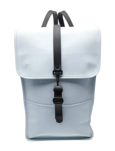 Pre-owned Rains Pvc Backpack In Blue