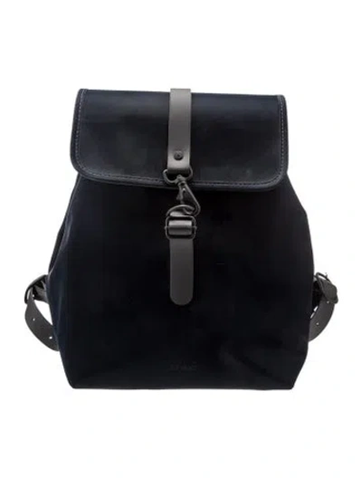 Pre-owned Rains Pvc Backpack In Blue