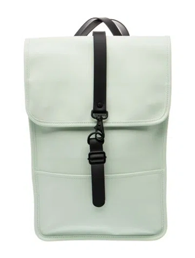 Pre-owned Rains Pvc Backpack In Green