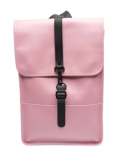 Pre-owned Rains Pvc Backpack In Pink