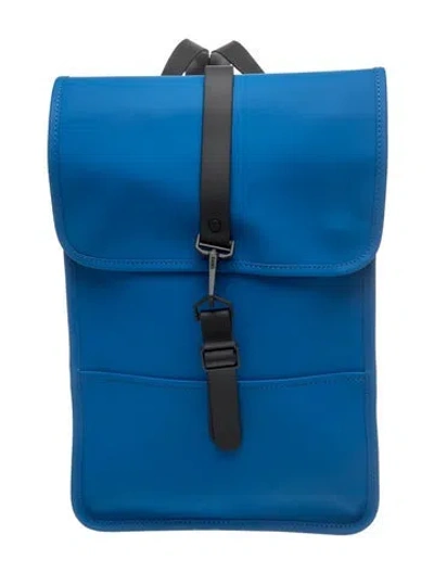 Pre-owned Rains Pvc Backpack W/ Tags In Blue