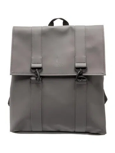Pre-owned Rains Pvc Backpack W/ Tags In Grey