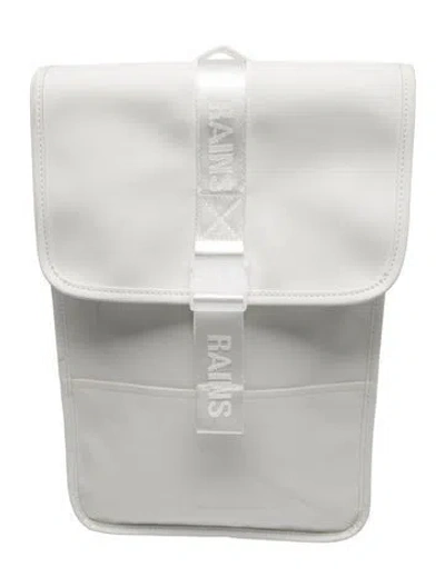 Pre-owned Rains Pvc Backpack In White