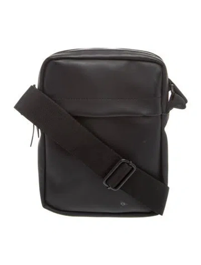 Pre-owned Rains Pvc Messenger Bag In Black
