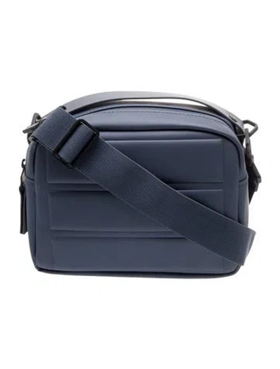Pre-owned Rains Pvc Shoulder Bag In Blue