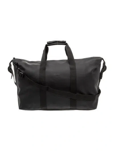 Pre-owned Rains Pvc Weekender Bag In Black