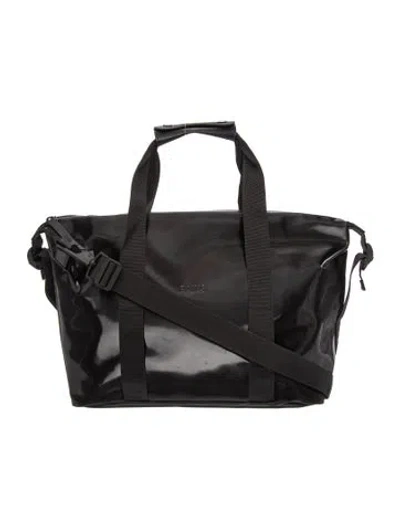 Pre-owned Rains Pvc Weekender Bag In Black