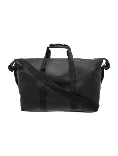 Pre-owned Rains Pvc Weekender Bag In Black