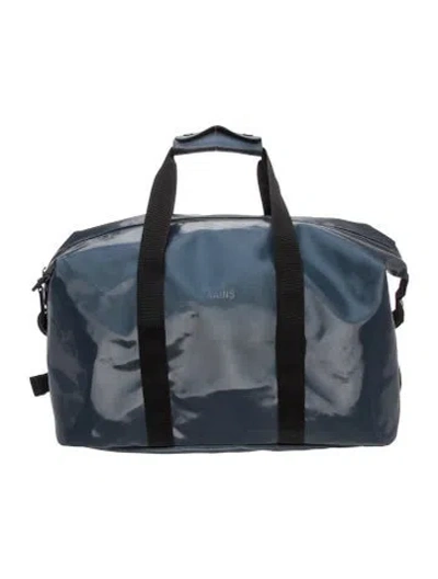 Pre-owned Rains Pvc Weekender Bag In Blue