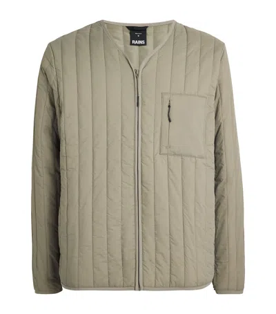 Rains Quilted Banja Liner Jacket In Green