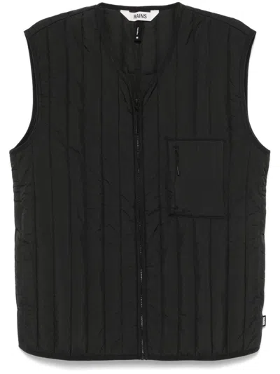 Rains Banja Quilted Liner Vest In Black