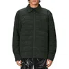 Rains Quilted Giron Liner Nylon Overshirt In Green