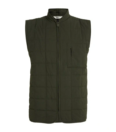 Rains Quilted Liner Gilet In Green