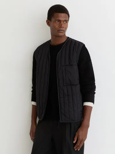 Rains Quilted Liner Vest In Blue