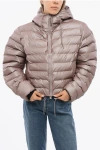 Rains Quilted Lohja Padded Jacket With Hood In Brown