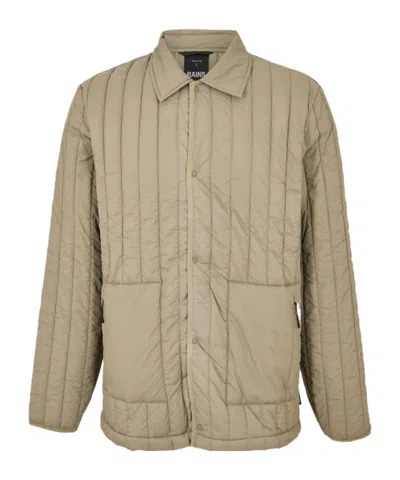 Rains Quilted Long-sleeved Casual Jacket In Neutral