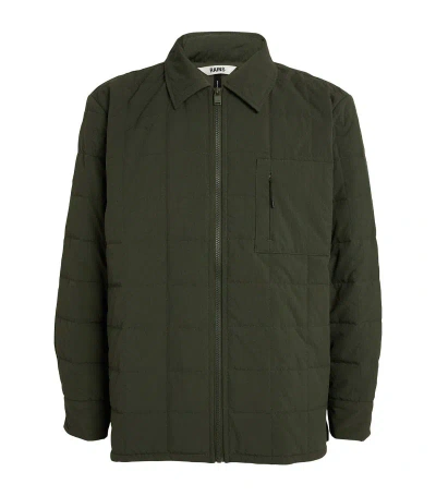 Rains Quilted Zip-up Jacket In Green