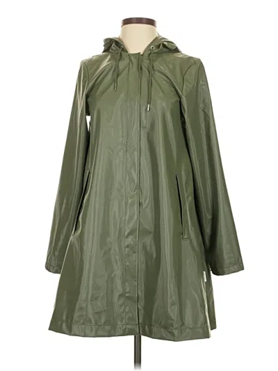 Pre-owned Rains Raincoat In Green