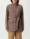 Rains Curve Waterproof Rain Jacket In Brown