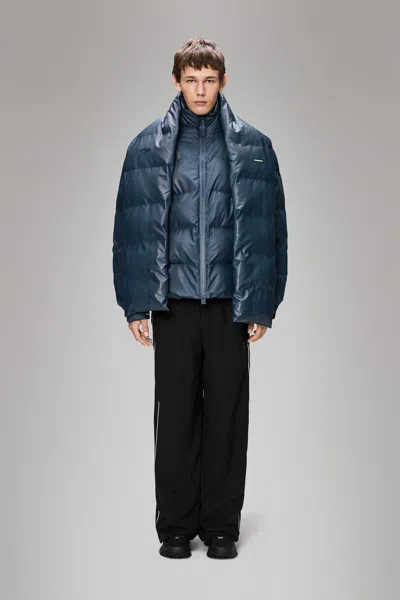 Rains X Umbro Padded Jacket In Blue