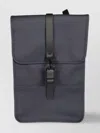 Rains Rectangular Shape Front Flap Backpack In Gray