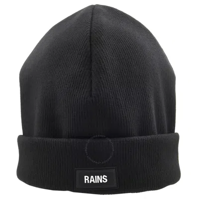 Rains Ribbed Fleece Beanie - Black