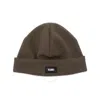 Rains Ribbed Fleece Beanie In Green