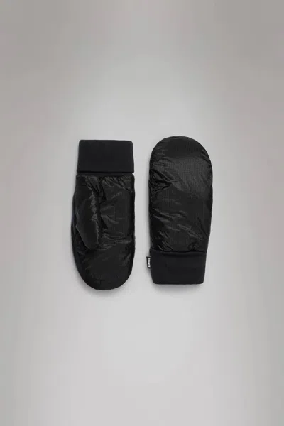 Rains Ripstop Puffer Mittens In Black