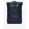 Rains Womens 47 Navy Roll-top Waterproof Shell Backpack In 47 Navy