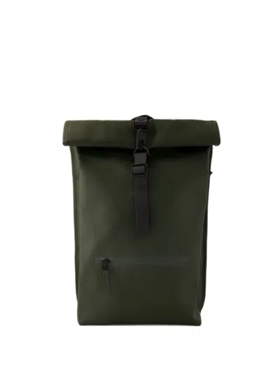 Rains Rolltop Rucksack Backpack In Green