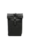 Rains Rolltop Backpack In Black