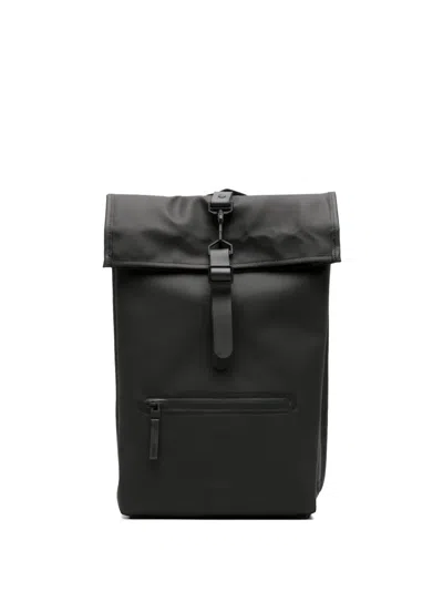 Rains Rolltop Backpack In Black