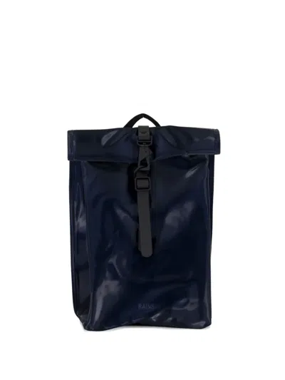 Rains Rolltop Backpack In Blue