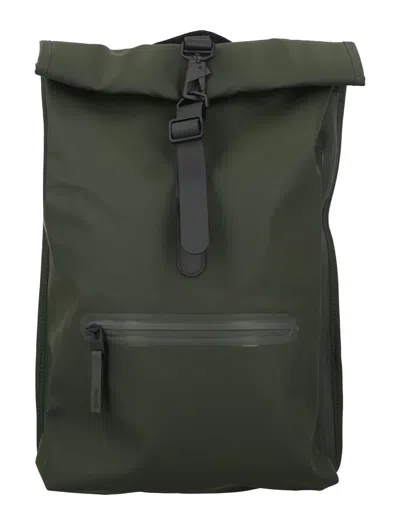 Rains Rolltop Backpack In Green