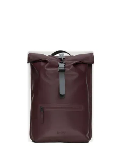 Rains Rolltop Backpack In Red