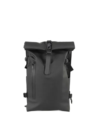 Rains Roll-top Buckle-fastening Backpack In Black