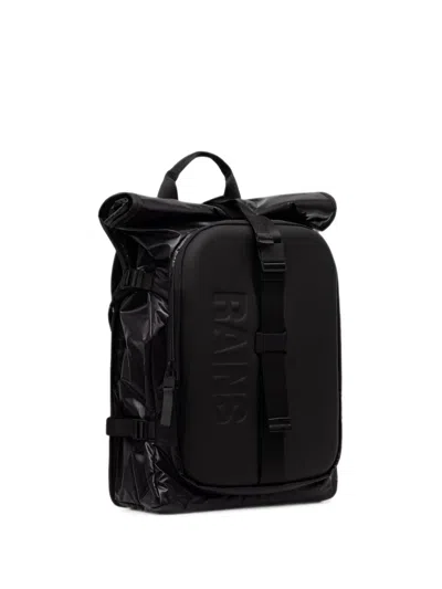 Rains Roll-top Buckle-fastening Backpack In Black